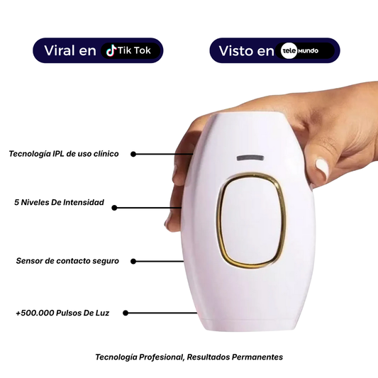Depiladora IPL 3 en 1, Elimina Vello Y Suaviza. Efecto Depilación Prolongada